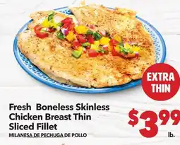 Vallarta Supermarkets Fresh Boneless Skinless Chicken Breast Thin Sliced Fillet / MILANESA DE PECHUGA DE POLLO offer