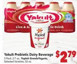 Vallarta Supermarkets Yakult Probiotic Dairy Beverage offer