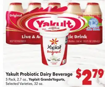 Vallarta Supermarkets Yakult Probiotic Dairy Beverage offer