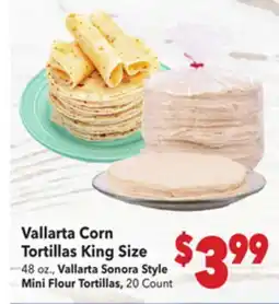 Vallarta Supermarkets Vallarta Corn Tortillas King Size offer