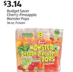 Aldi Budget Saver Cherry-Pineapple Monster Pops offer