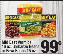 Super King Markets Mid East Vermicelli 16 oz, Garbanzo Beans or Fava Beans 15 oz offer