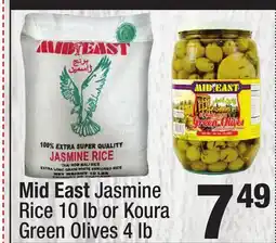 Super King Markets Mid East Jasmine Rice 10 lb or Koura Green Olives 4 lb offer