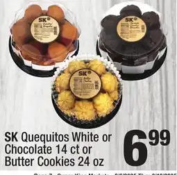 Super King Markets SK Quequitos White or Chocolate 14 ct or Butter Cookies 24 oz offer