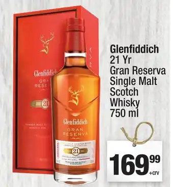 Super King Markets Glenfiddich 21 Yr Gran Reserva Single Malt Scotch Whisky offer