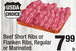 Super King Markets Beef Short Ribs or Flanken Ribs, Regular or Marinated offer