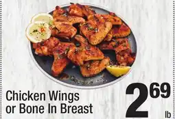 Super King Markets Chicken Wings or Bone In Breast offer