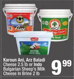 Super King Markets Karoun Ani, Arz Baladi Cheese 2.5 lb or Indo Bulgarian Sheep's Milk Cheese In Brine 2 lb offer