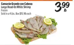 El Super Large Head-On White Shrimp offer