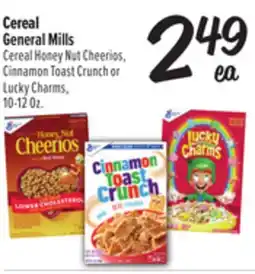 El Super Cereal Honey Nut Cheerios, Cinnamon Toast Crunch or Lucky Charms offer