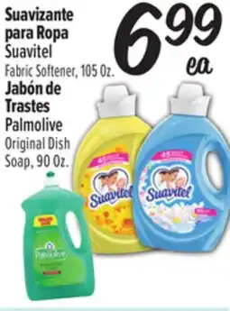 El Super Suavitel Fabric Softener, 105 Oz., Palmolive O riginal Dish Soap, 90 Oz offer