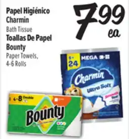 El Super Charmin Bath Tissue, Bounty Paper Towels offer