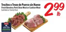 El Super Fresh Boneless Pork Stew Meat or Cushion Meat offer