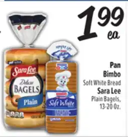 El Super Bimbo Soft White Bread Sara Lee Plain Bagels,13-20 Oz offer