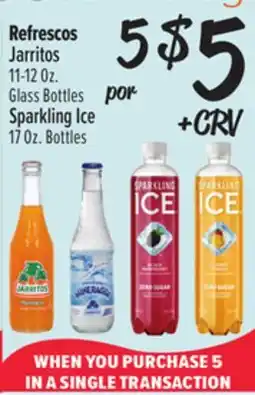 El Super Jarritos 11-12 Oz. Glass Bottles Sparkling Ice 17 Oz. Bottles offer