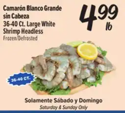 El Super 36-40 Ct. Large White Shrimp Headless offer