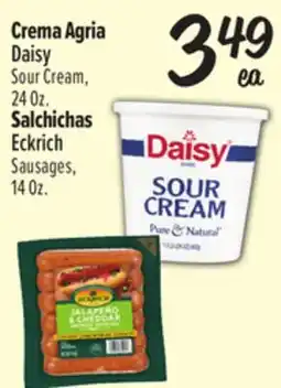 El Super Daisy Sour Cream, 24 Oz., Eckrich Sausages, 14 oz offer