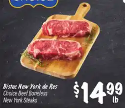 El Super Choice Beef Boneless New York Steaks offer