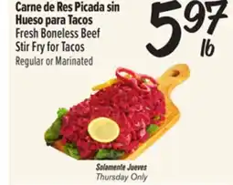 El Super Fresh Boneless Beef Stir Fry for Tacos offer