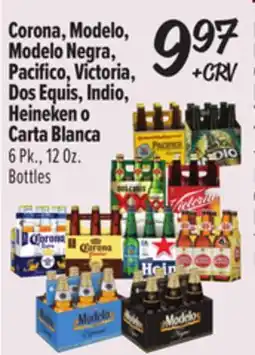 El Super Corona, Modelo, Modelo Negra, Pacifico, Victoria, Dos Equis, Indio, Heineken o Carta Blanca offer