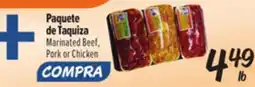 El Super Marinated Beef, Pork or Chicken offer