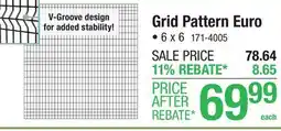Menards Grid Pattern Euro offer