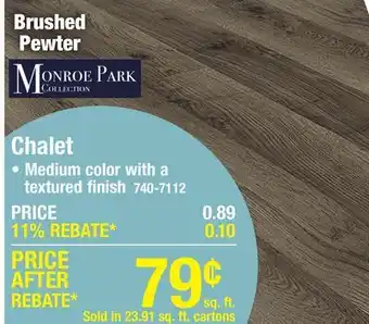 Menards Brushed Pewter Chalet offer