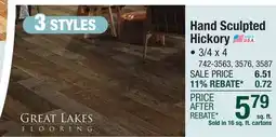 Menards Hand Sculpted Hickory offer