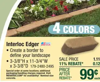 Menards Interloc Edger offer