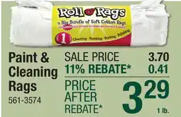 Menards Paint & Cleaning Rags offer