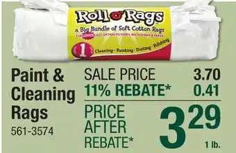 Menards Paint & Cleaning Rags offer