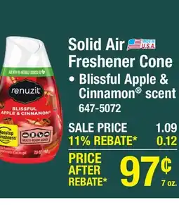 Menards Solid Air Freshener Cone offer