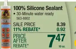 Menards 100% Silicone Sealant offer