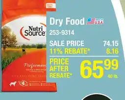 Menards Dry Food offer
