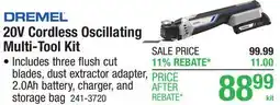 Menards 20V Cordless Oscillating Multi-Tool Kit offer