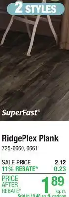 Menards RidgePlex Plank Waterproof Vinyl Flooring offer