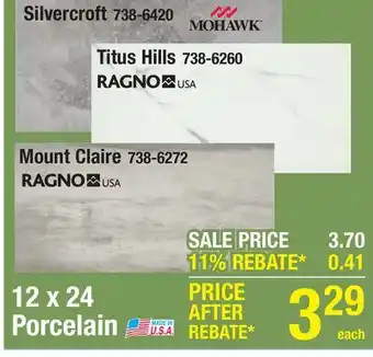 Menards 12 x 24 Porcelain offer
