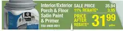 Menards Interior/Exterior Porch & Floor Satin Paint & Primer offer