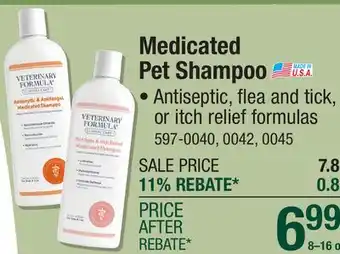 Menards Medicated Pet Shampoo offer