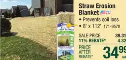 Menards Straw Erosion Blanket offer