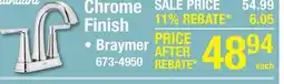 Menards Faucet Chrome Finish offer