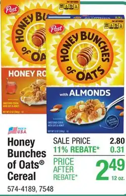 Menards Honey Bunches of Oats Cereal offer