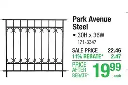 Menards Park Avenue Steel offer