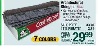 Menards Architectural Shingles offer