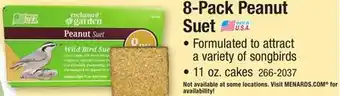 Menards 8-Pack Peanut Suet offer
