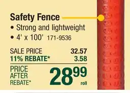 Menards Safety Fence offer