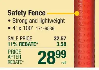 Menards Safety Fence offer
