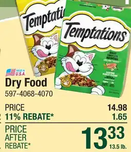 Menards Dry Food offer