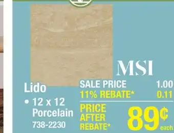 Menards Lido offer