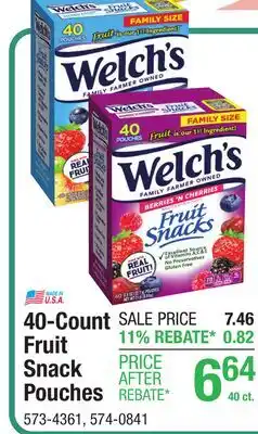 Menards 40-Count Fruit Snack Pouches offer
